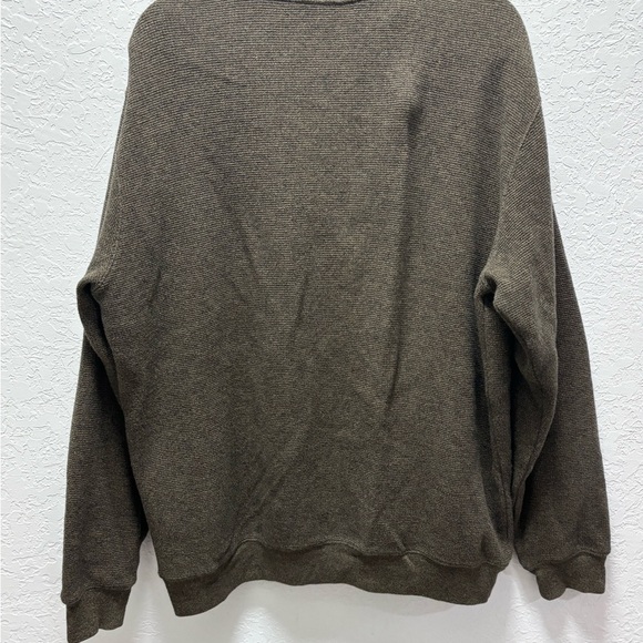 Woolrich Hardwick Wool Blend Half Zip Sweater Men's L Green Pullover - Picture 5 of 5